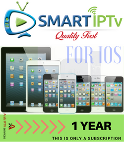 SMARTIPTV  For IOS iPhone and IPAD  (1 year Subscription)